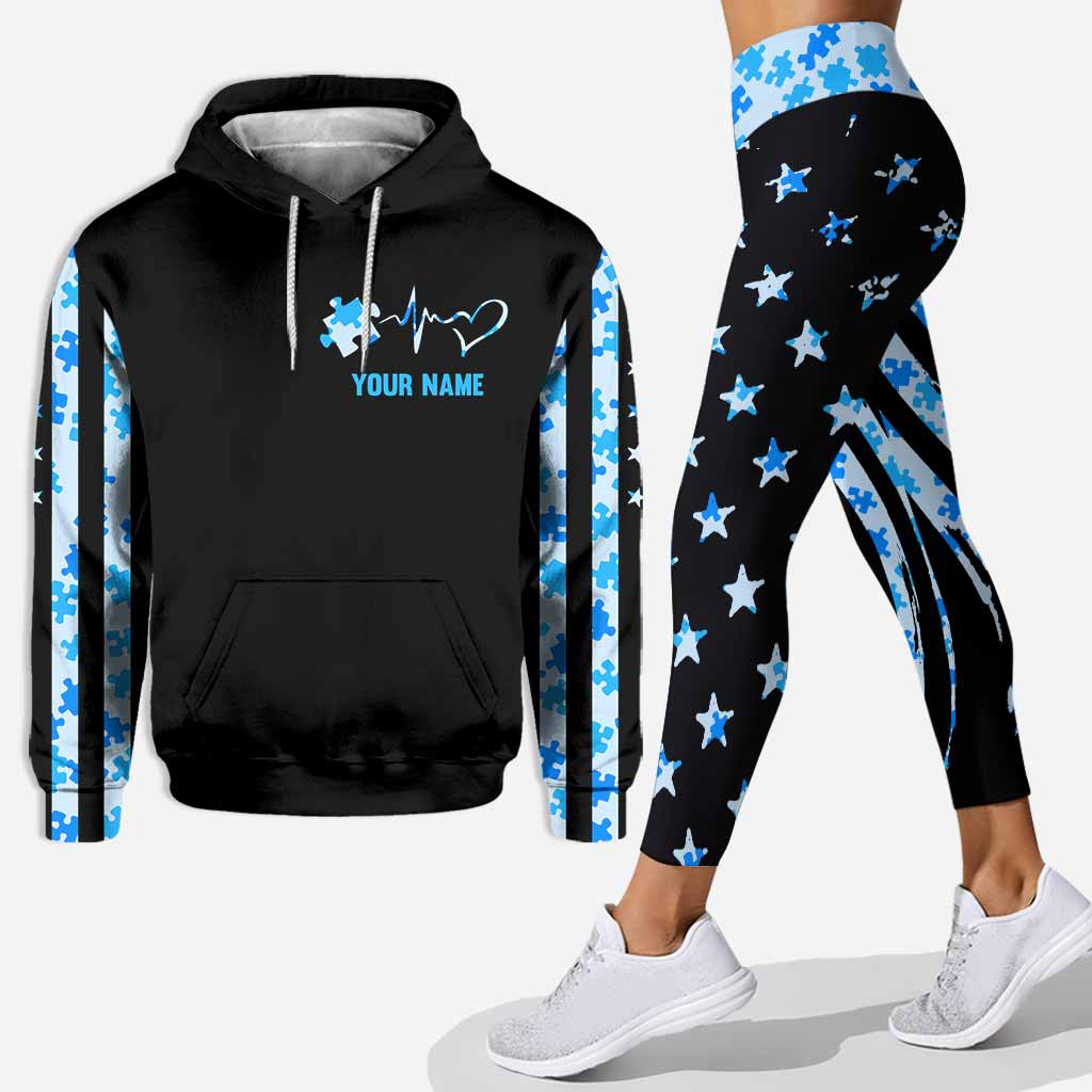 Es ist okay, anders zu sein – Personalisierter Hoodie und Leggings zur Sensibilisierung für Autismus