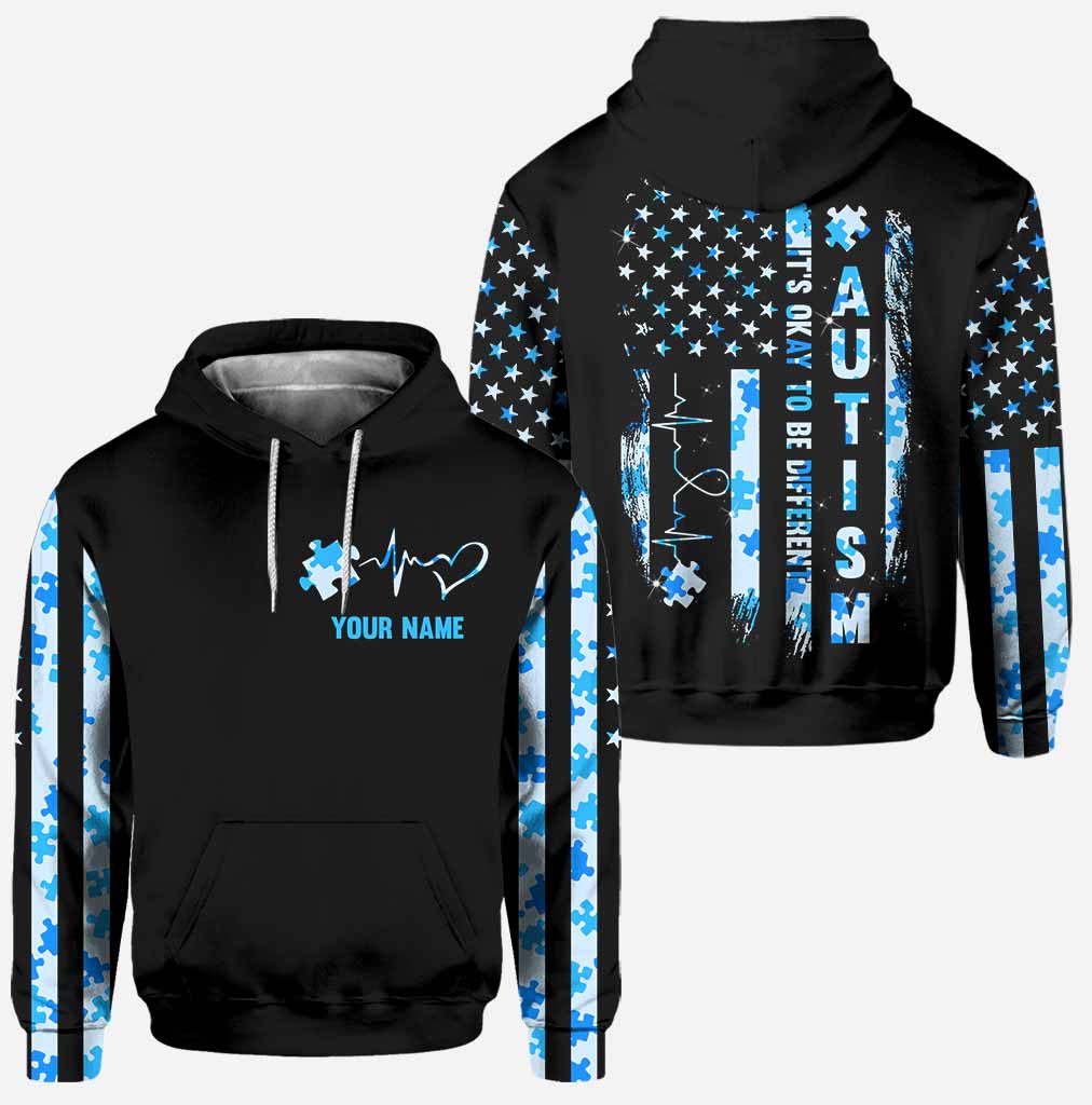 Es ist okay, anders zu sein – Personalisierter Hoodie und Leggings zur Sensibilisierung für Autismus