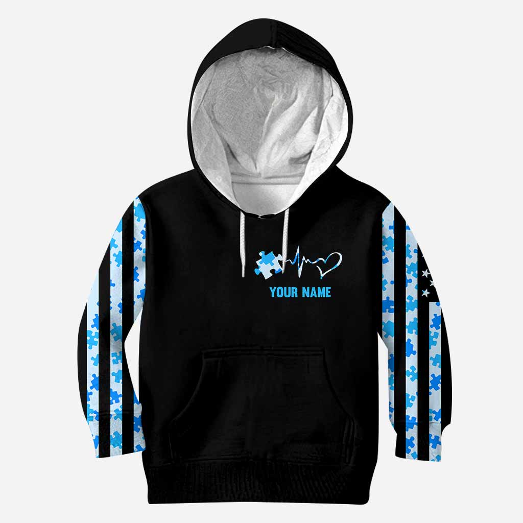 Es ist okay, anders zu sein – Personalisierter Hoodie und Leggings zur Sensibilisierung für Autismus