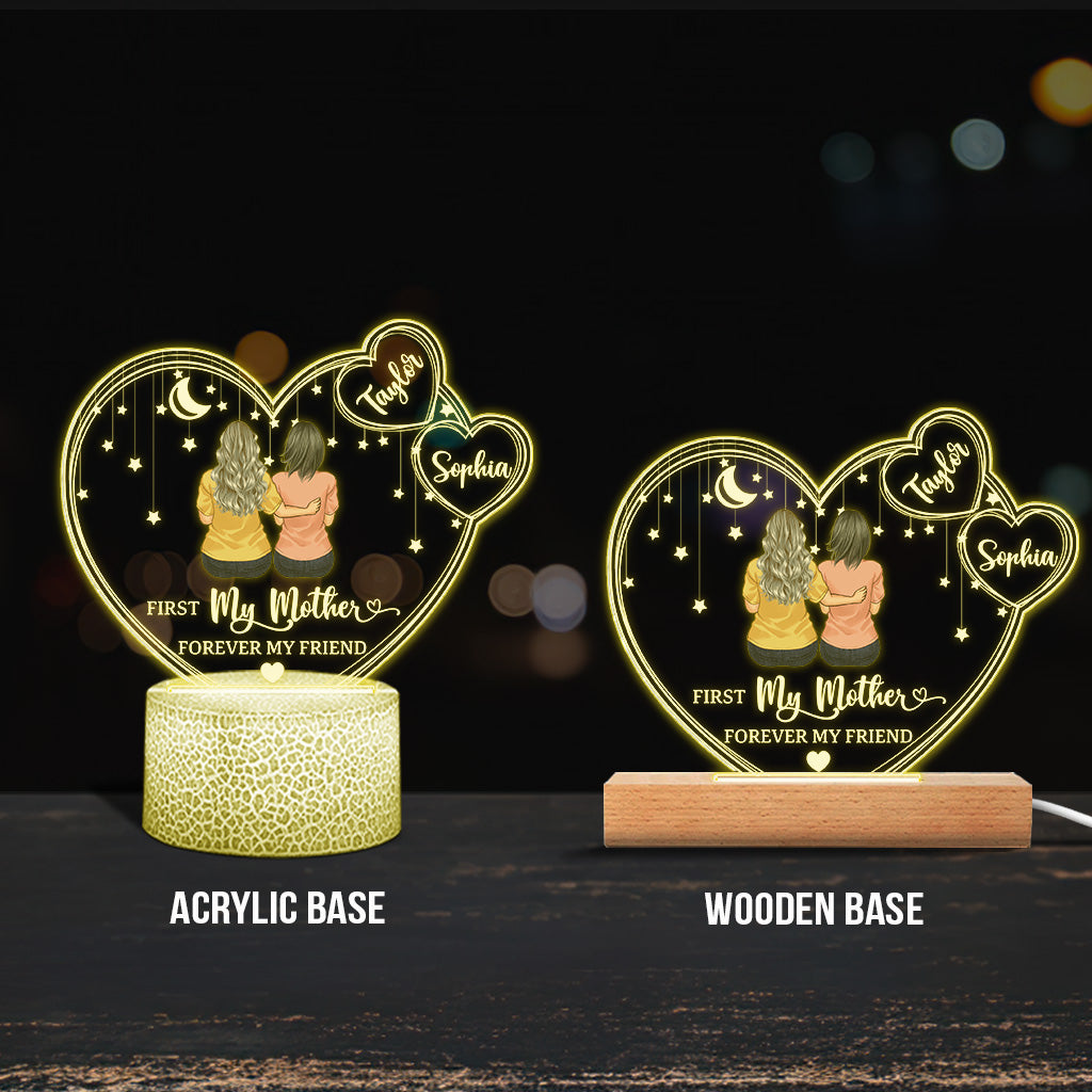 Ich liebe dich, Mama – Personalisierte Muttertags-Leuchttafel in Mutterform