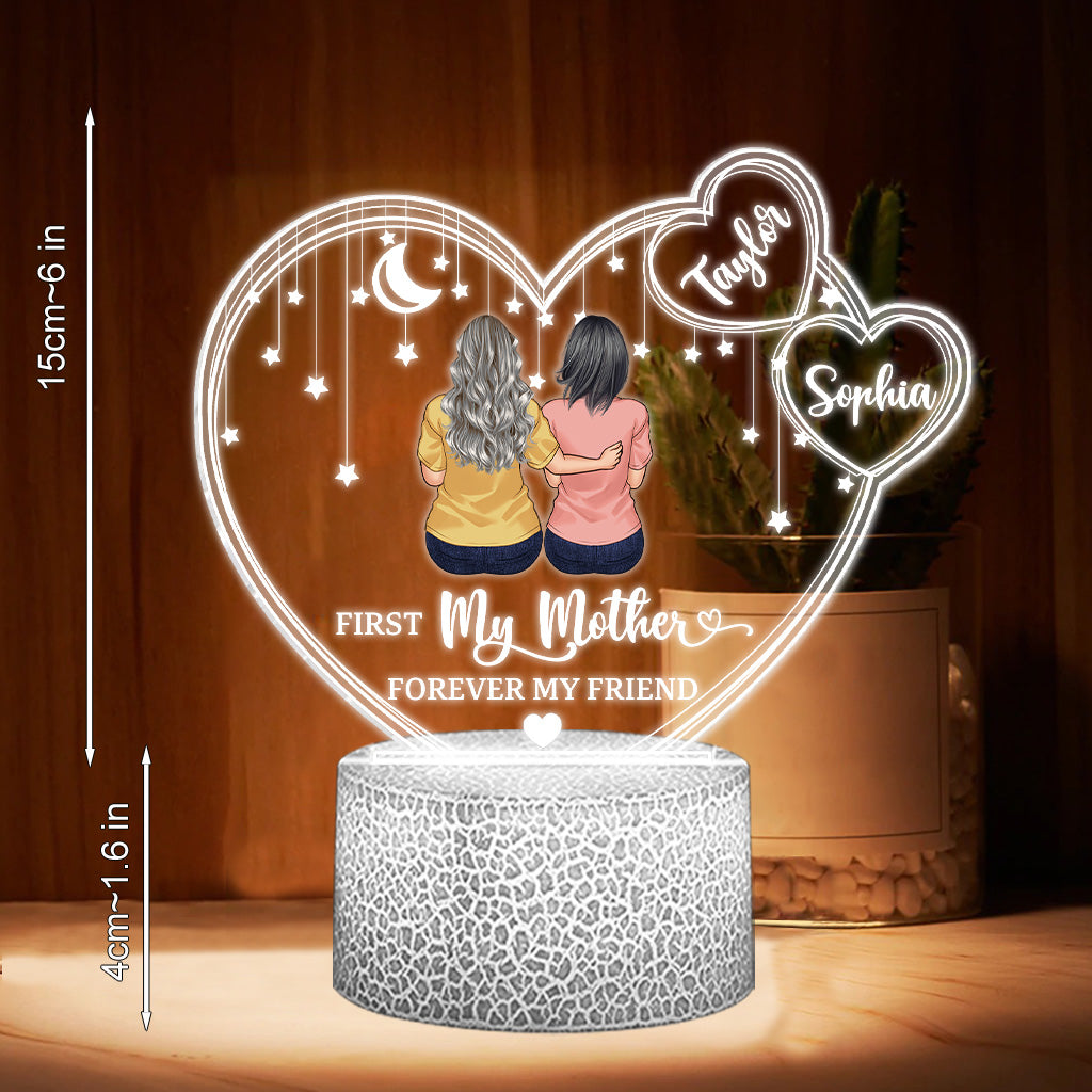 Ich liebe dich, Mama – Personalisierte Muttertags-Leuchttafel in Mutterform