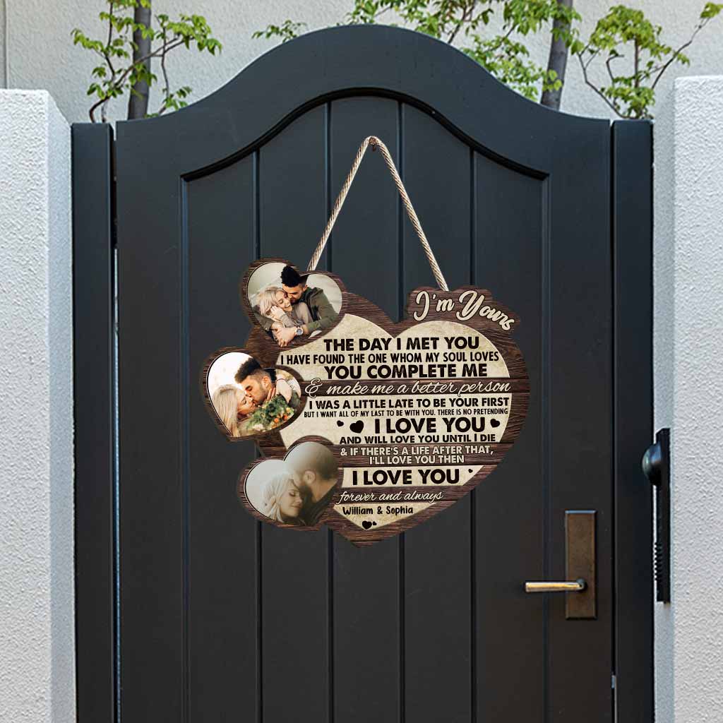 Ich gehöre dir – Personalisiertes Holzschild für Paare