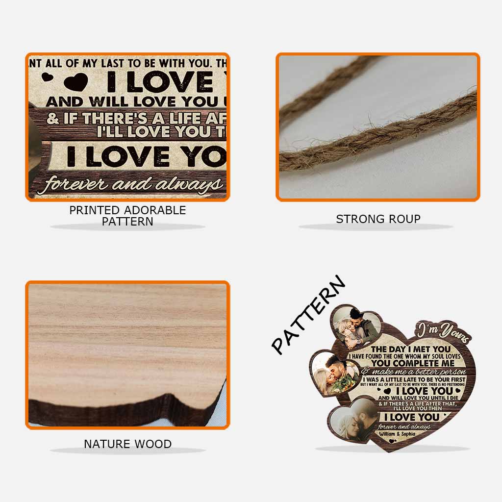 Ich gehöre dir – Personalisiertes Holzschild für Paare