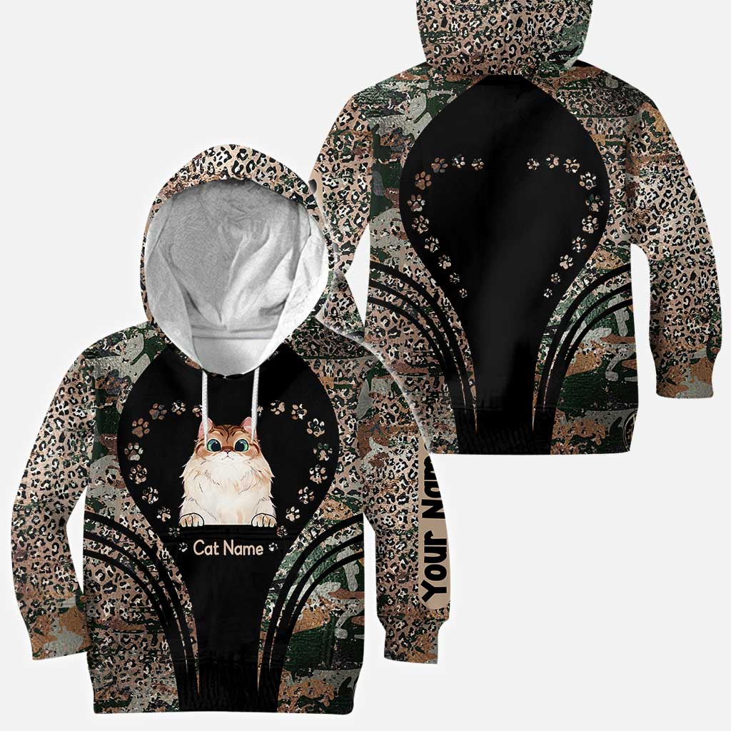 Katzenliebhaber-T-Shirt und Hoodie mit Allover-Print