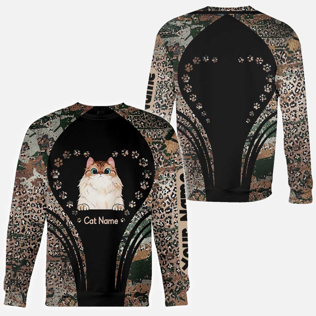 Katzenliebhaber-T-Shirt und Hoodie mit Allover-Print