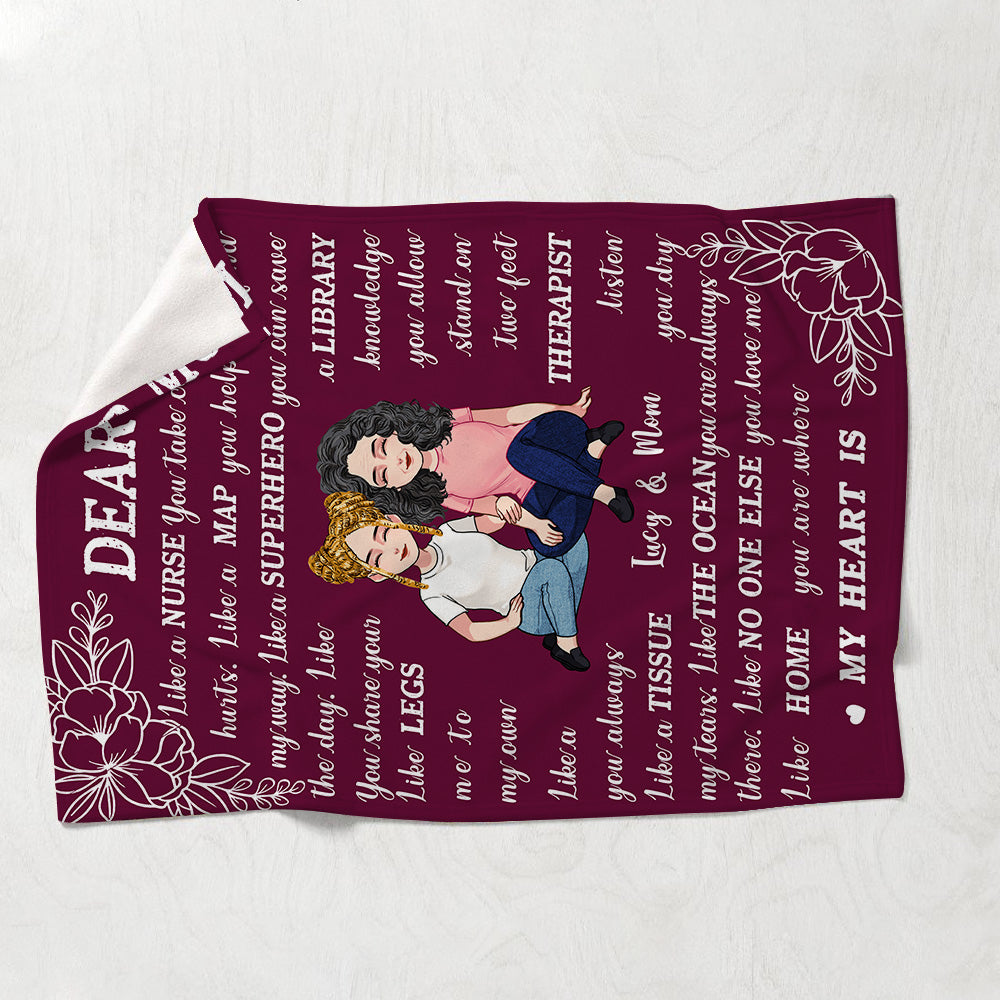 Dear Mom - Personalized Mother's Day Mother Blanket