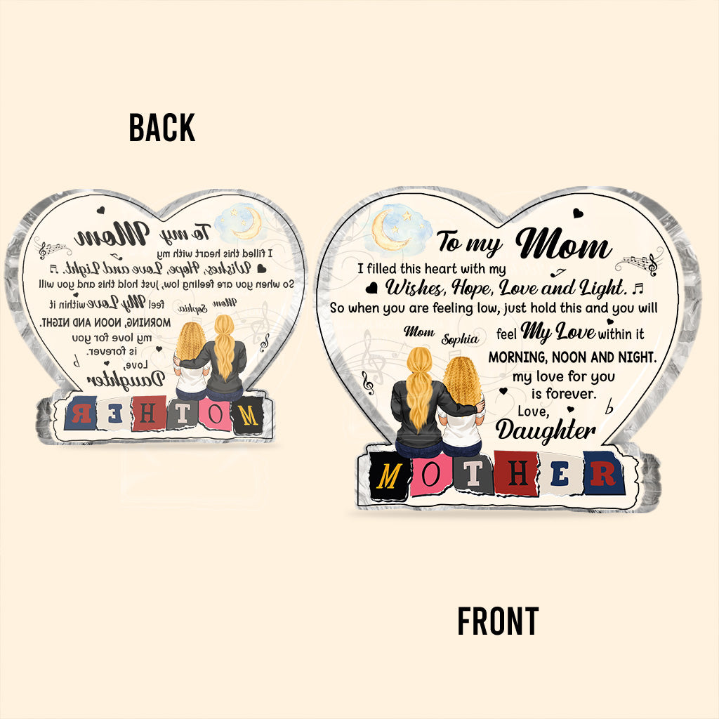 Mutter für alle Zeiten – Personalisierte Muttertags-Acrylplakette in individueller Form
