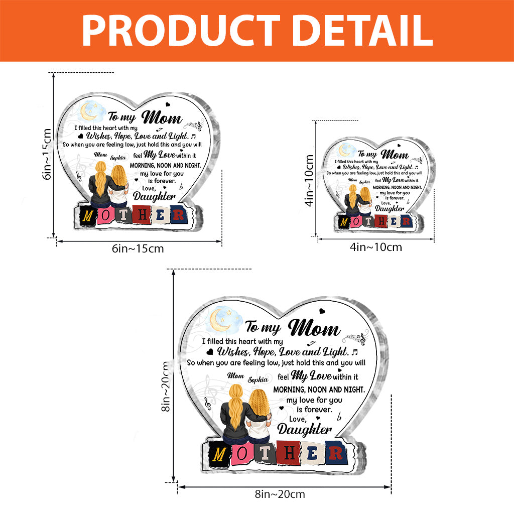Mutter für alle Zeiten – Personalisierte Muttertags-Acrylplakette in individueller Form