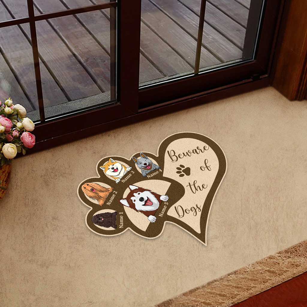 Zuhause ist, wo meine Hunde sind – personalisierte Fußmatte