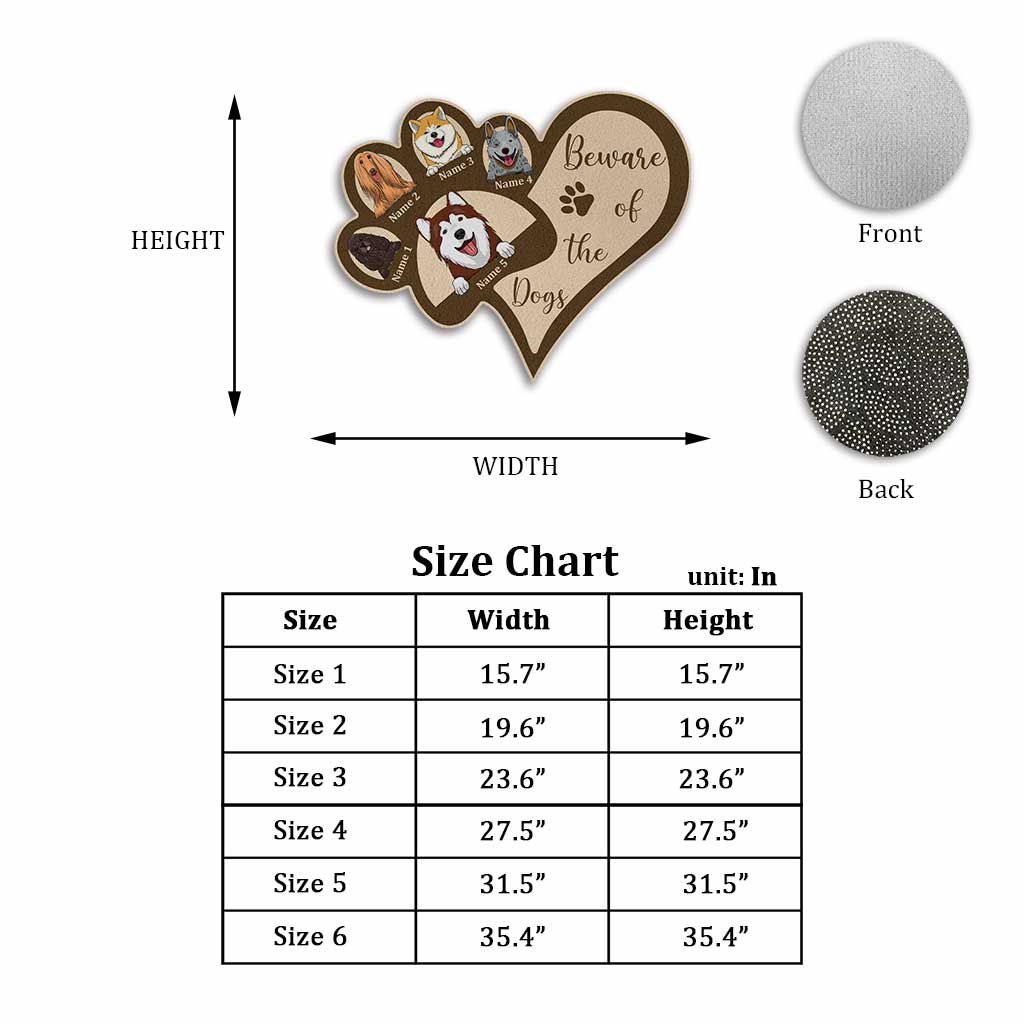 Zuhause ist, wo meine Hunde sind – personalisierte Fußmatte