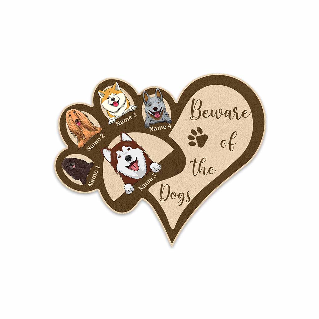 Zuhause ist, wo meine Hunde sind – personalisierte Fußmatte