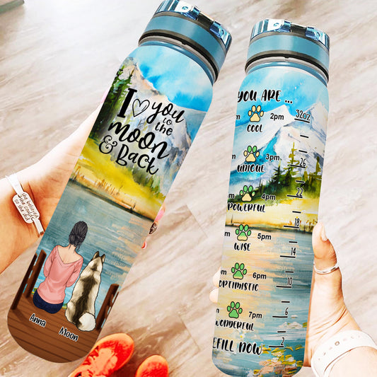 Dog Mom - Personalized Dog Water Tracker Bottle