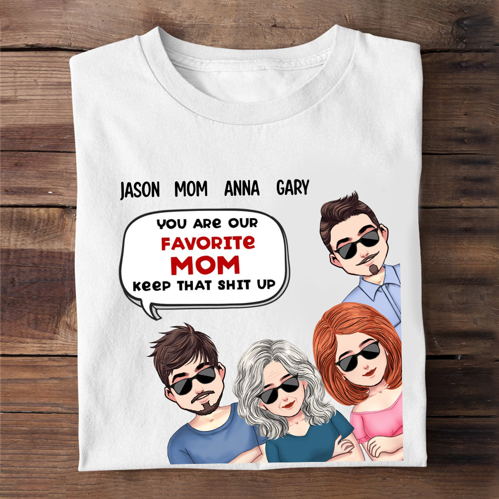 Du bist unsere Lieblingsmama – Personalisiertes Muttertags-T-Shirt und Hoodie