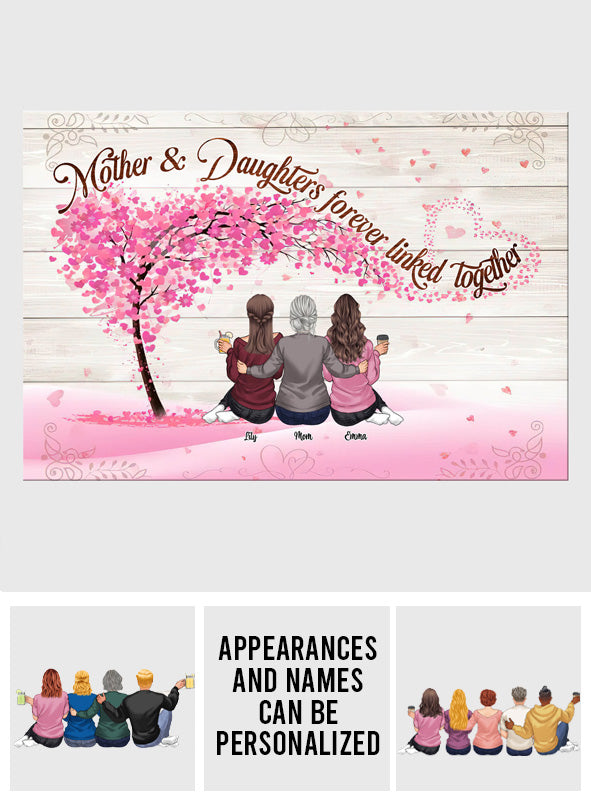 Für immer verbunden – Personalisierte Leinwand und Poster zum Muttertag