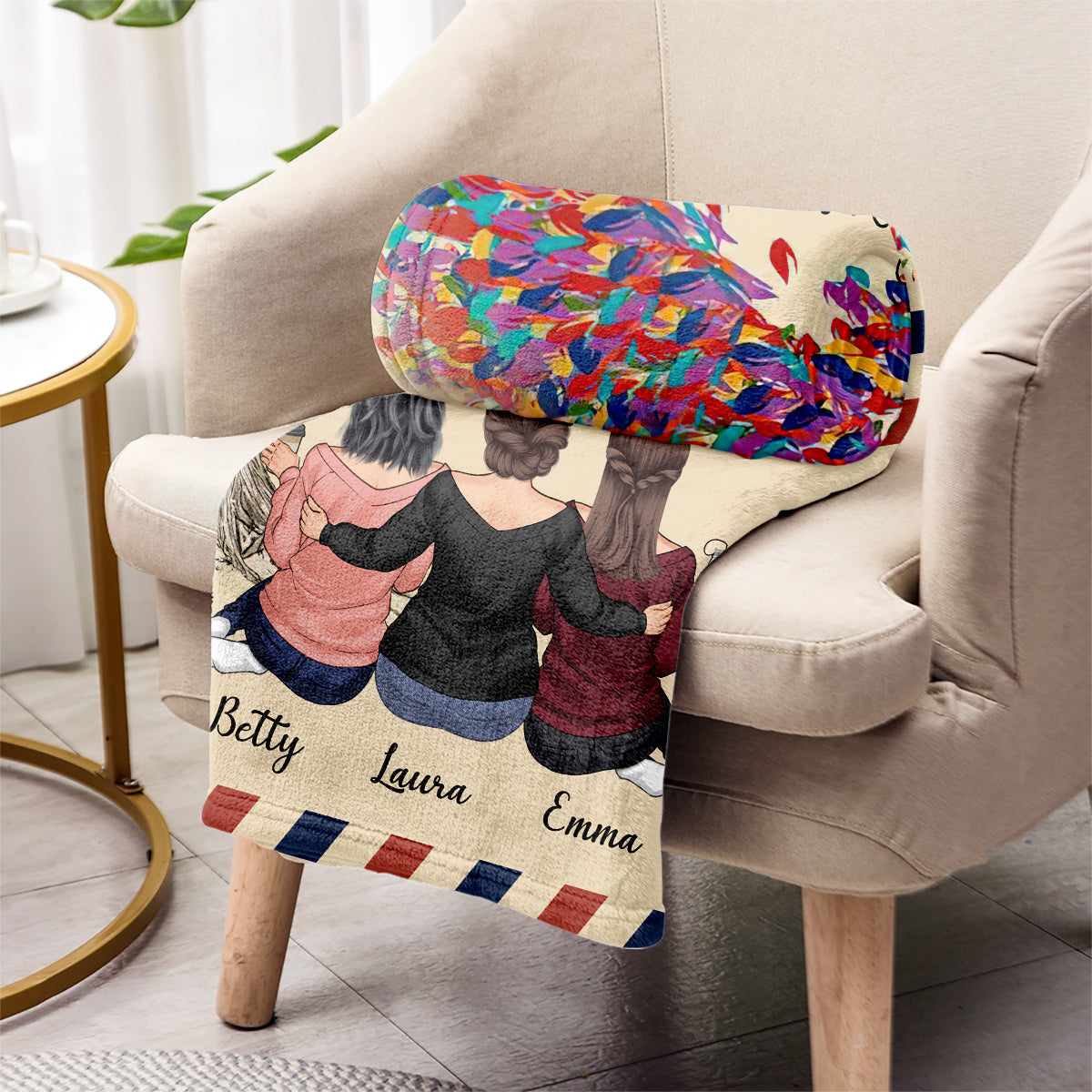 Liebe ist für immer – Geschenk für Mama, Tochter – Personalisierte Decke