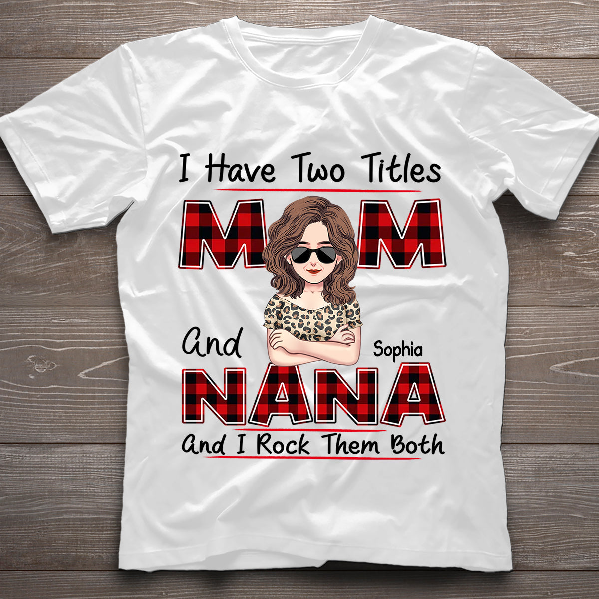 Ich habe zwei Titel – Personalisiertes Muttertags-T-Shirt und Hoodie für Omas
