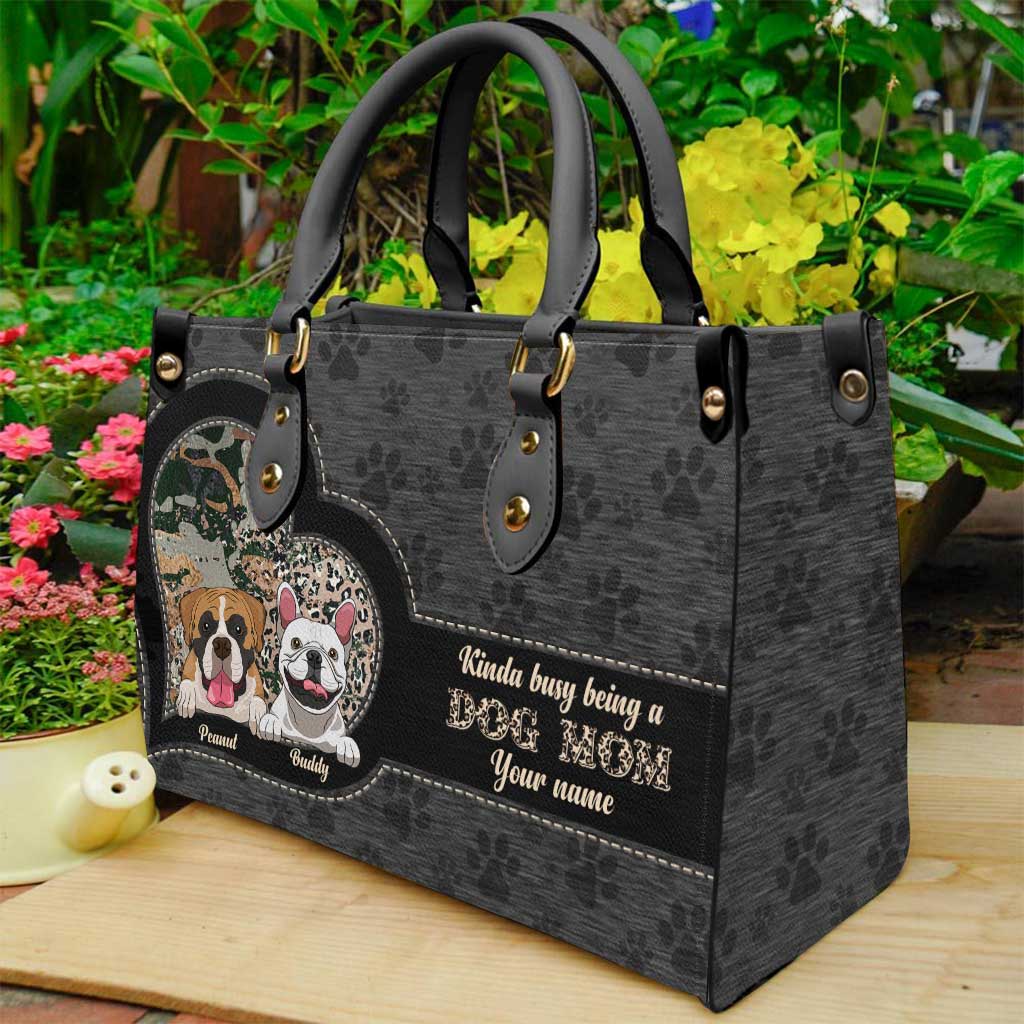 Hundemama - Personalisierte Hunde-Lederhandtasche