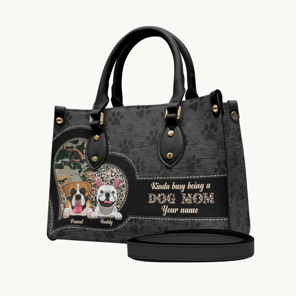 Hundemama - Personalisierte Hunde-Lederhandtasche