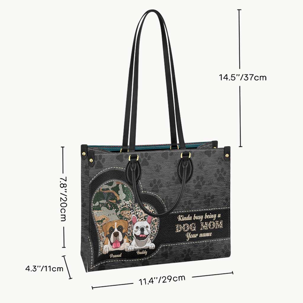 Hundemama - Personalisierte Hunde-Lederhandtasche