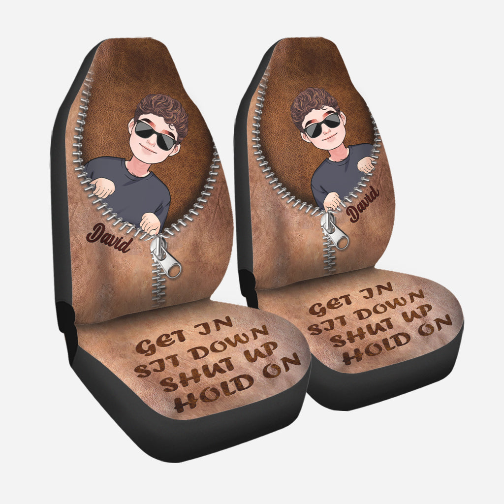 Einsteigen, hinsetzen – personalisierte Vatersitzbezüge