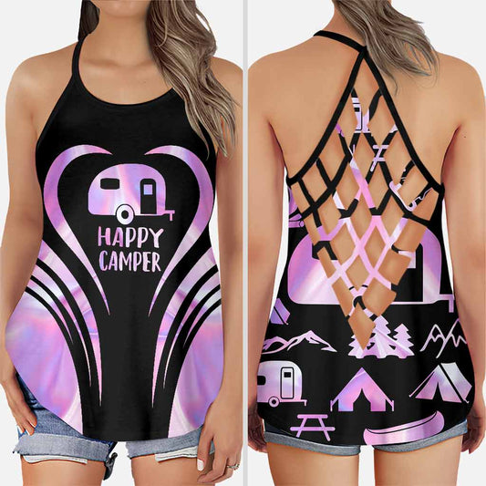 Happy Camper - Camping Cross Tanktop