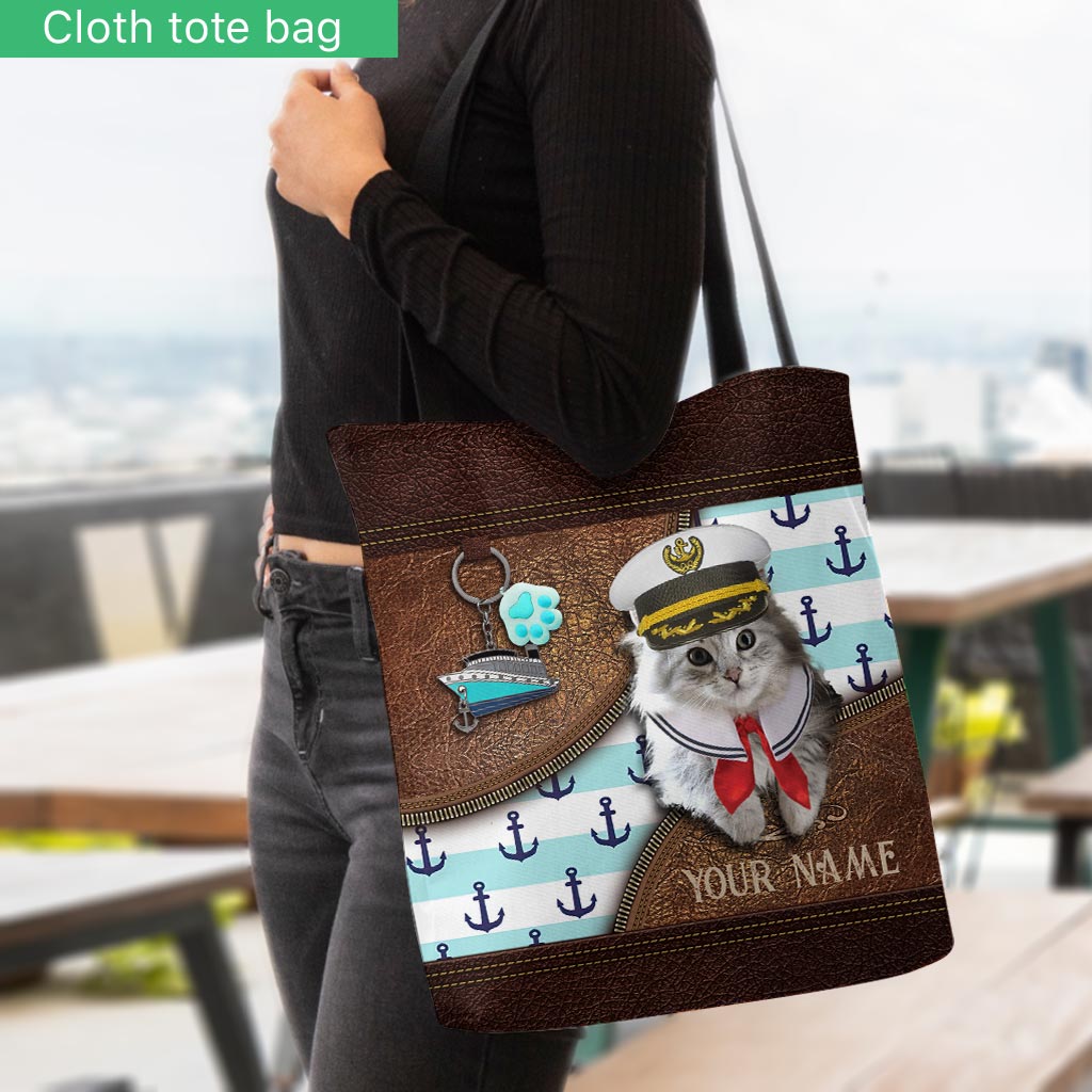Love Cruising And Cat Personalized Tote Bag