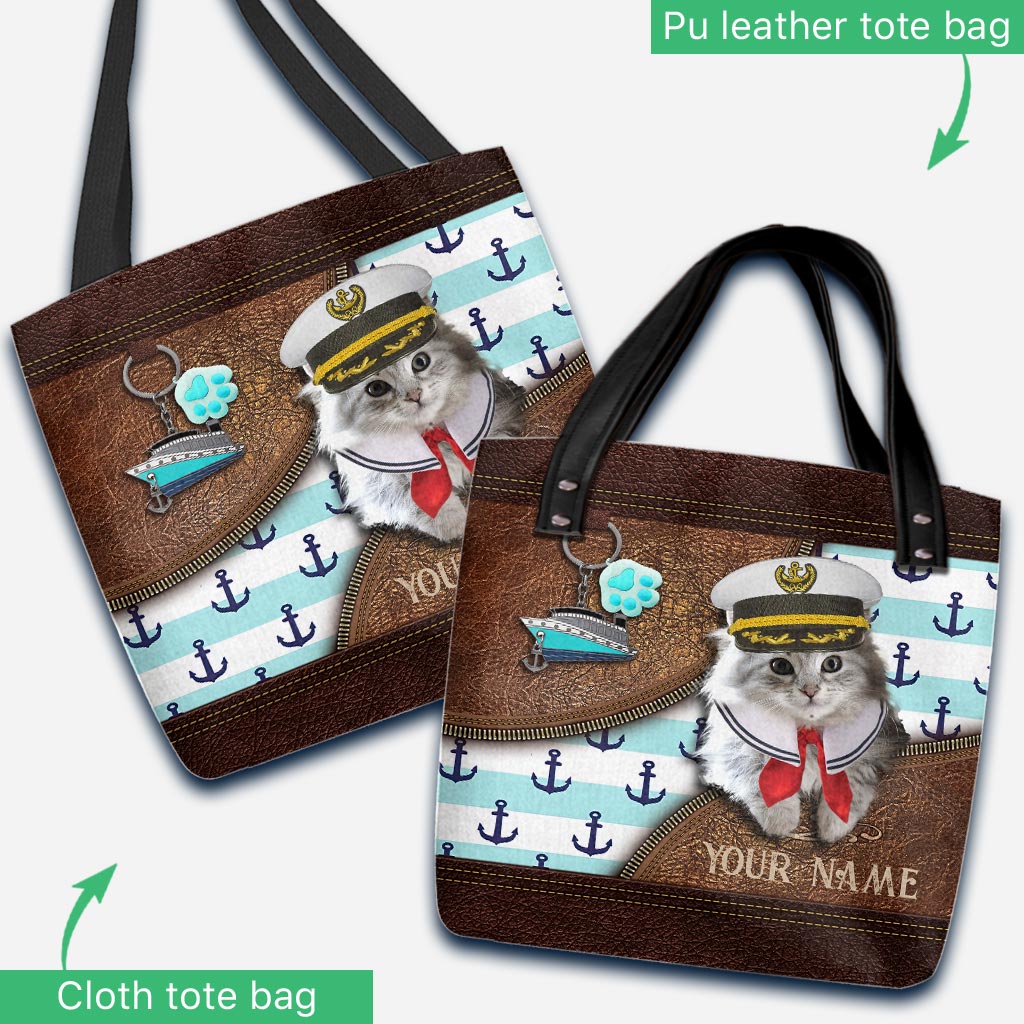 Love Cruising And Cat Personalized Tote Bag