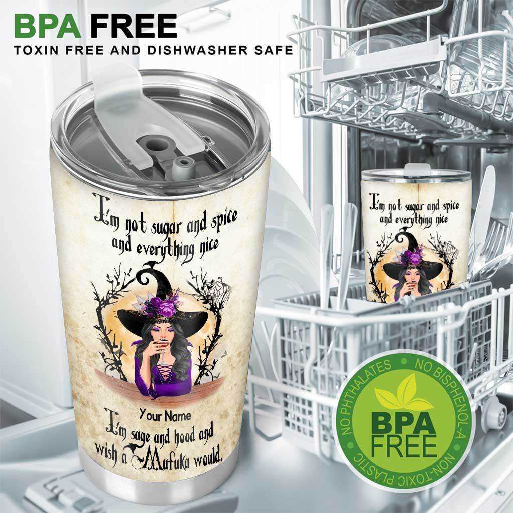 Ich bin nicht Zucker und Gewürz – personalisierter Hexenbecher