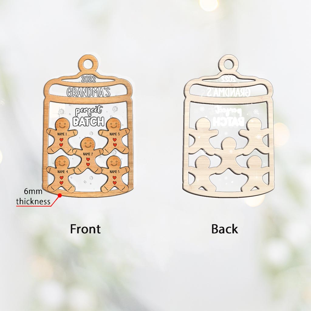 Omas perfekte Mischung – Personalisierter Weihnachtsschmuck „Oma-Schichtenmix“