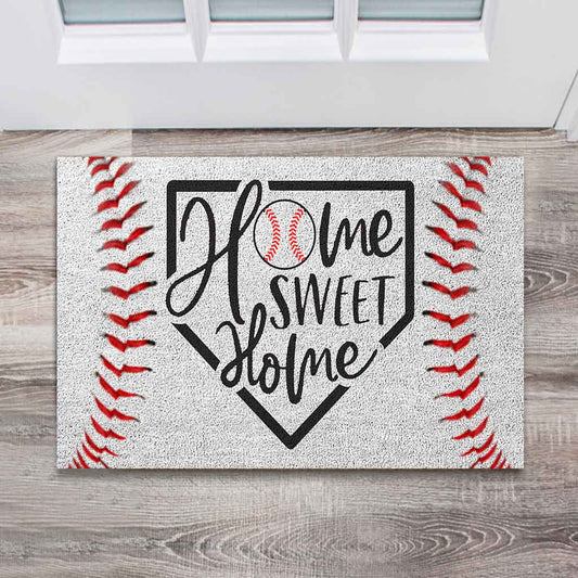Home Sweet Home - Baseball Coir Pattern Print Doormat
