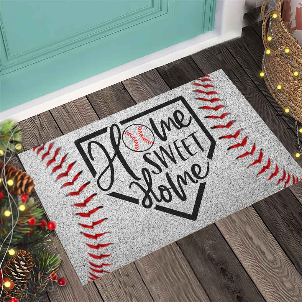 Zuhause ist es am schönsten – Fußmatte mit Baseball-Muster aus Kokosfaser