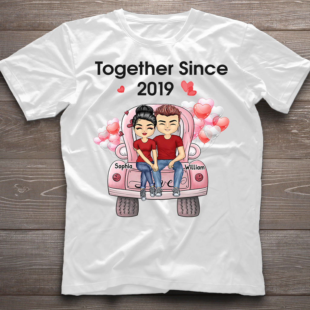 Gemeinsam seit – Personalisiertes Partner-T-Shirt und Hoodie