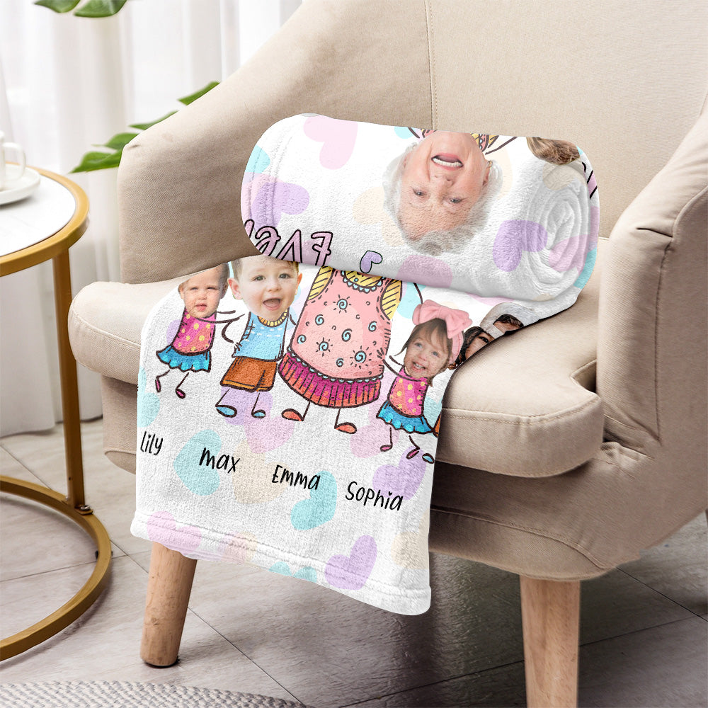 Best Grandma Ever - Gift for grandma, mom - Personalized Blanket