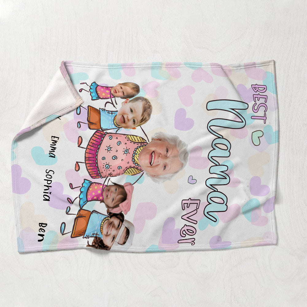 Best Grandma Ever - Gift for grandma, mom - Personalized Blanket