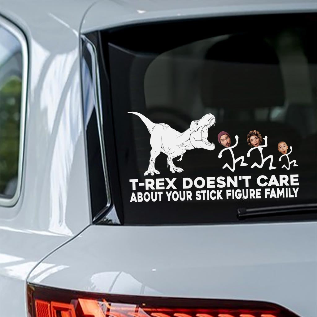 Dem T-Rex ist alles egal – Dinosaurier-Geschenk für Freunde, Mama, Papa, Ehemann, Ehefrau, Freundin, Freund – Personalisierter Aufkleber