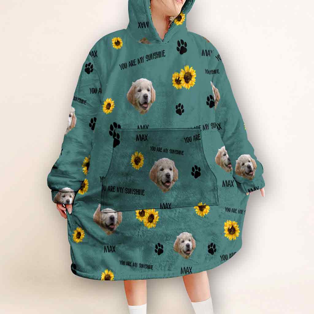 Du bist mein Sonnenschein – Hundegeschenk für Katzenliebhaber – Personalisierter Decken-Hoodie