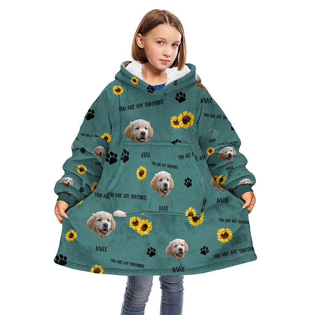 Du bist mein Sonnenschein – Hundegeschenk für Katzenliebhaber – Personalisierter Decken-Hoodie