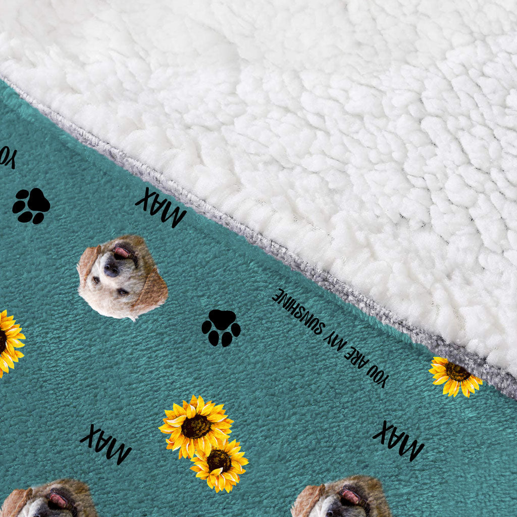 Du bist mein Sonnenschein – Hundegeschenk für Katzenliebhaber – Personalisierter Decken-Hoodie