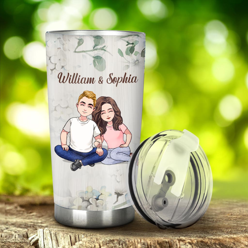 Ich liebe dich mehr – Personalisierter Paar-Trinkbecher