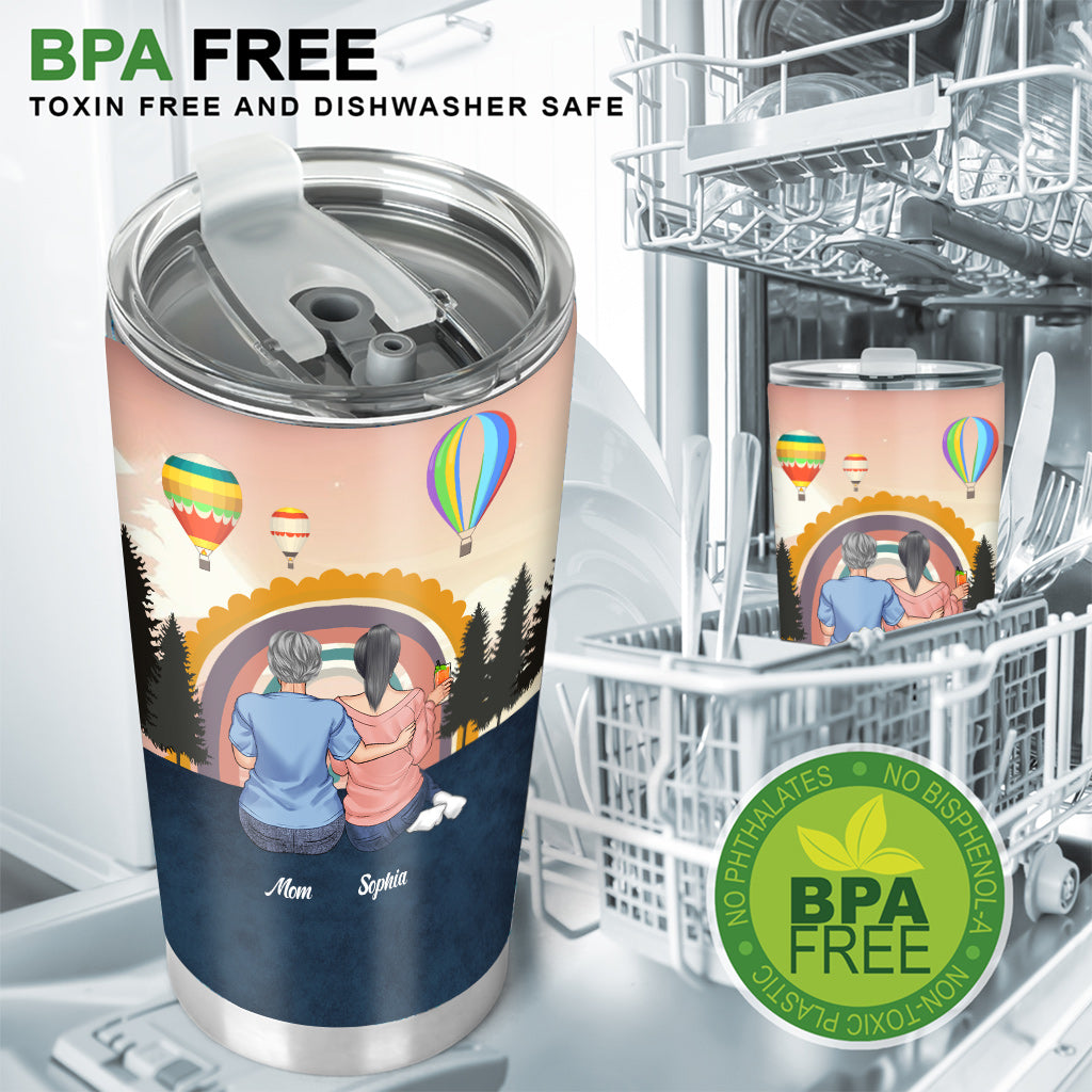 Mutter und Tochter vereint – personalisierter Muttertagsbecher