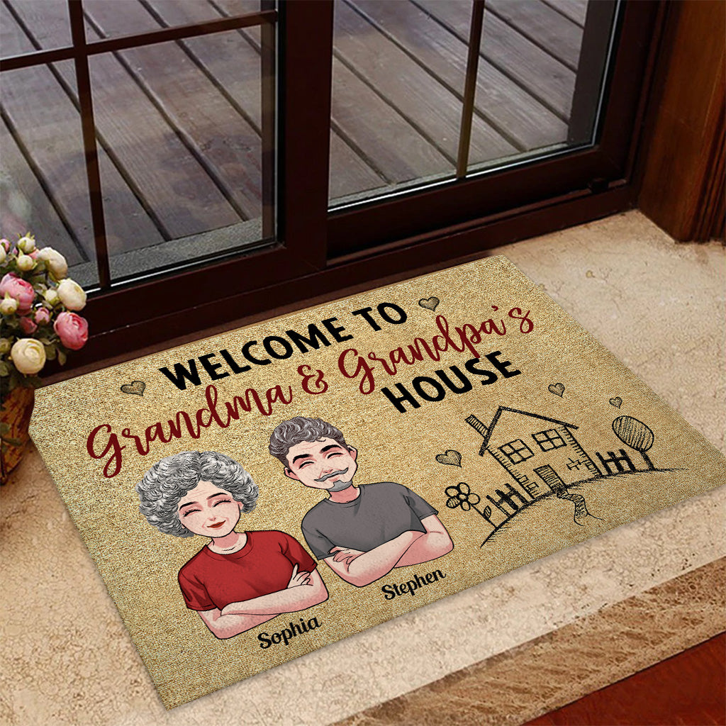 No Place Like Grandpa Grandma's House - Personalized Mother's Day Grandma Doormat