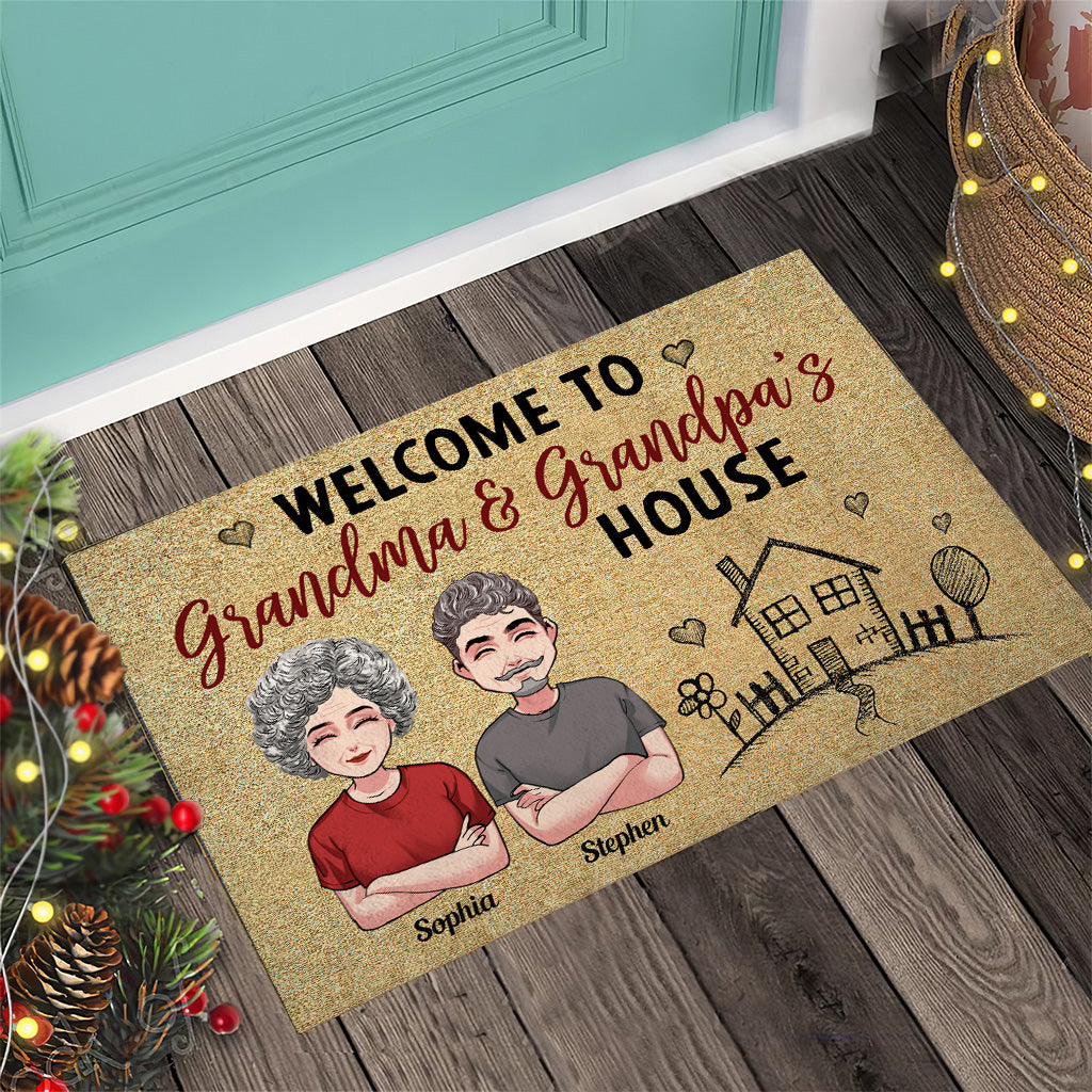 No Place Like Grandpa Grandma's House - Personalized Mother's Day Grandma Doormat