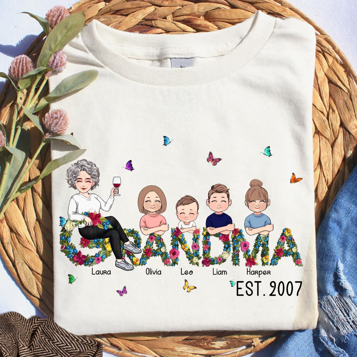 Oma seit – Personalisiertes Muttertags-T-Shirt und Hoodie für Omas