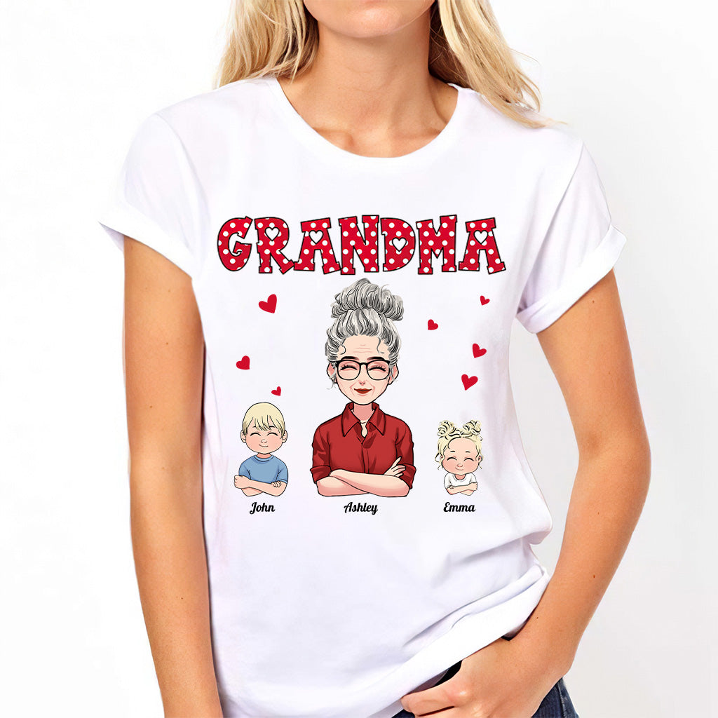 Oma/Mutter und Kinder – Personalisiertes Muttertags-T-Shirt und Hoodie
