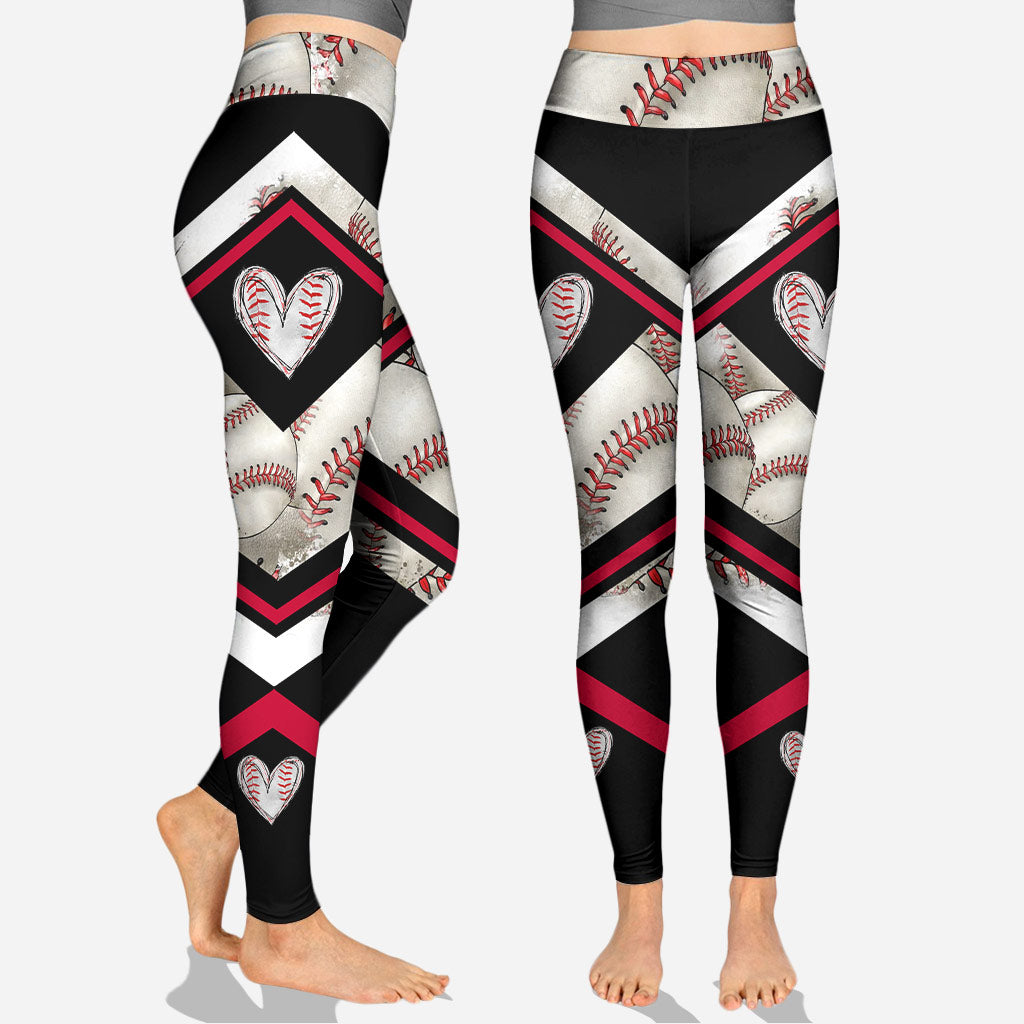 Baseball Mom – Personalisiertes Tanktop und Leggings mit Kreuzmuster