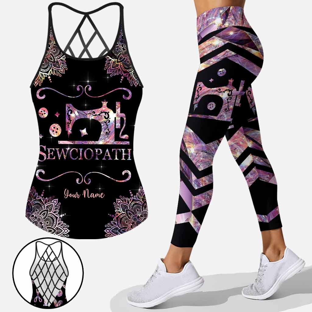 Sewciopath – Personalisiertes Tanktop und Leggings mit Kreuzmuster zum Nähen