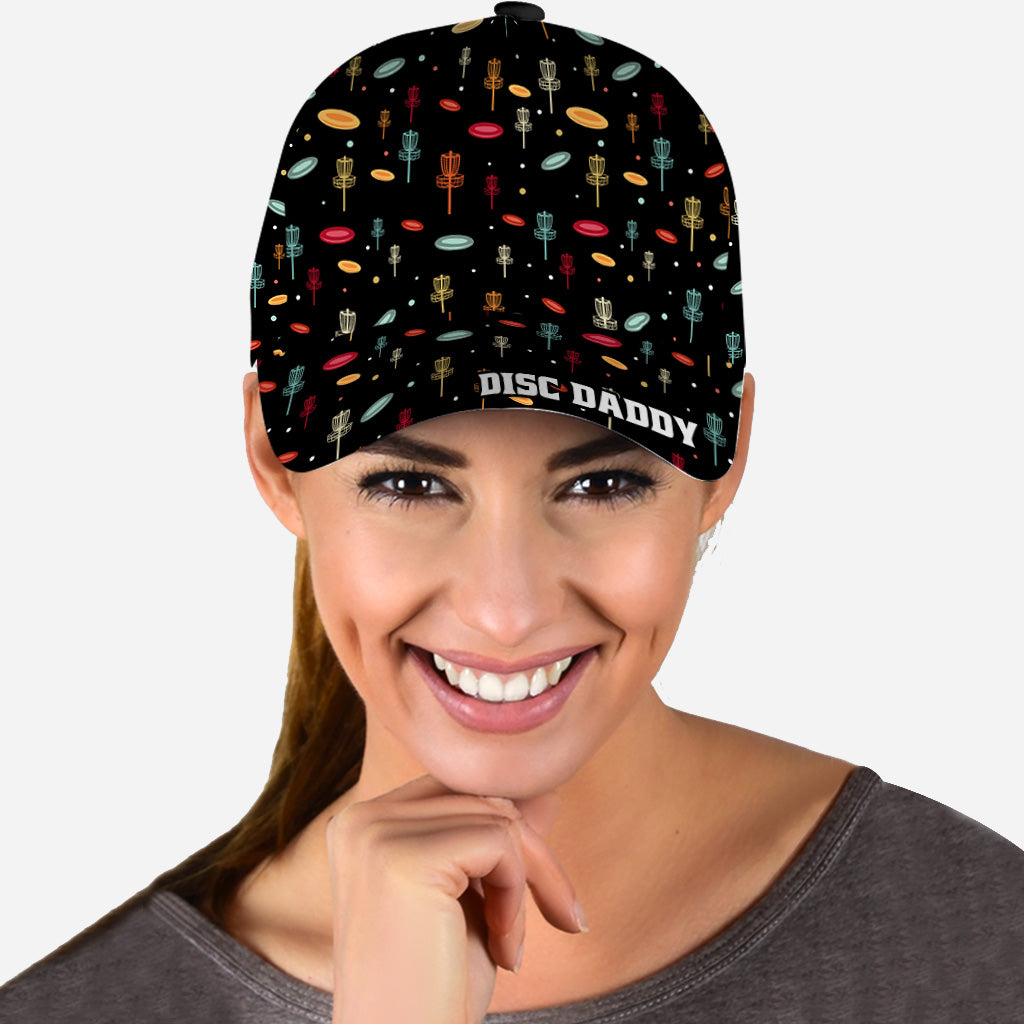 Disc Daddy – Disc-Golf-Geschenk für Papa, Opa, Mama, Oma – Personalisierte klassische Kappe