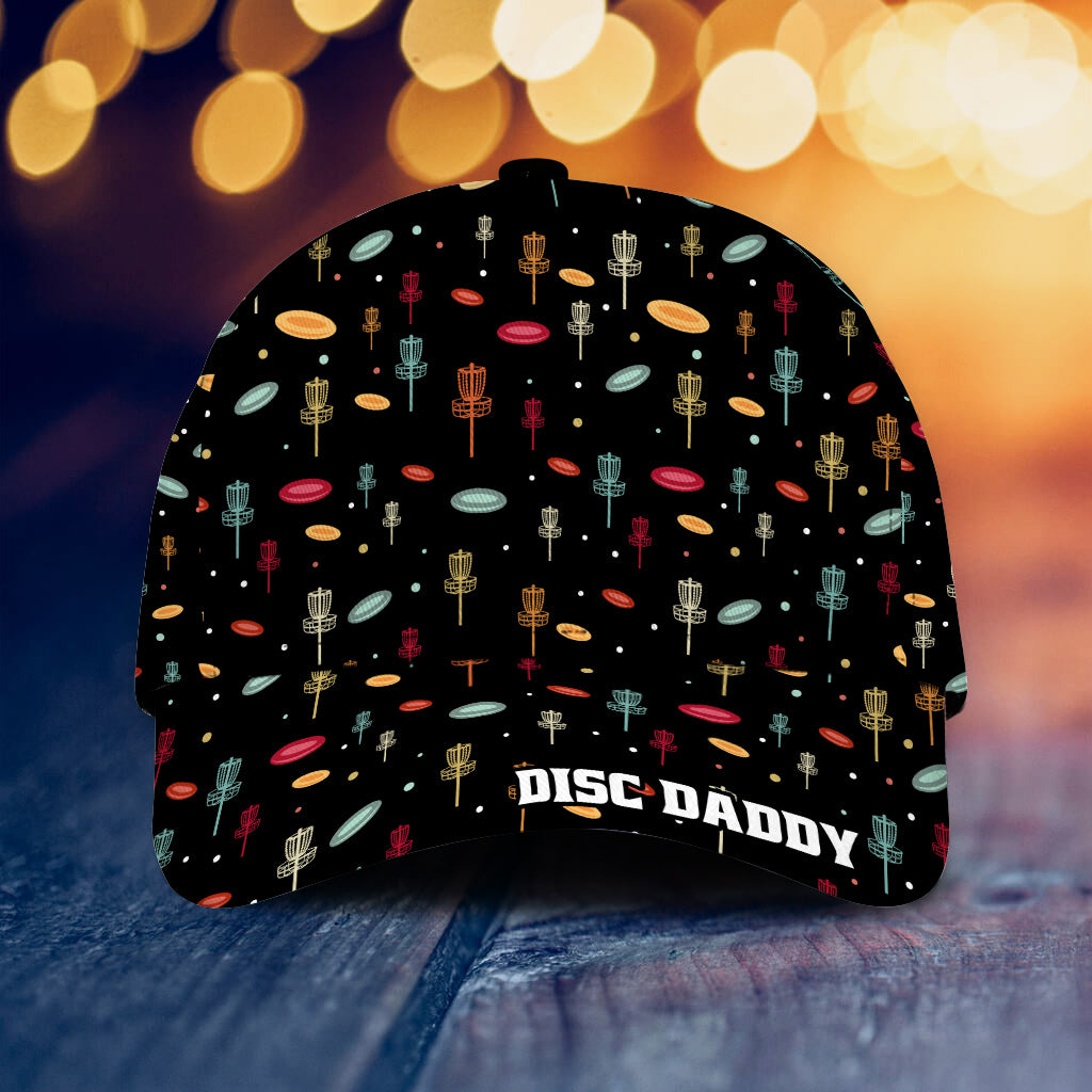 Disc Daddy – Disc-Golf-Geschenk für Papa, Opa, Mama, Oma – Personalisierte klassische Kappe