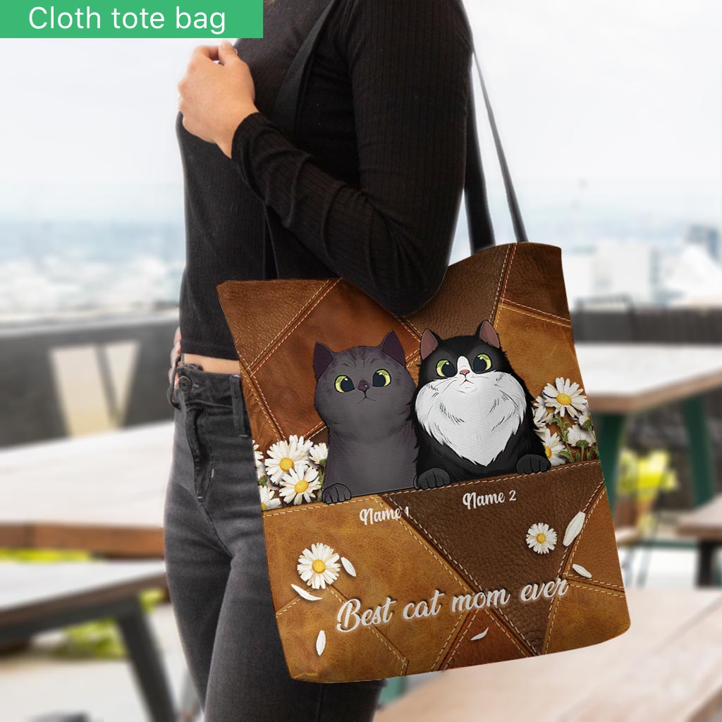 Personalisierte Tragetasche „Beste Katzenmama aller Zeiten“