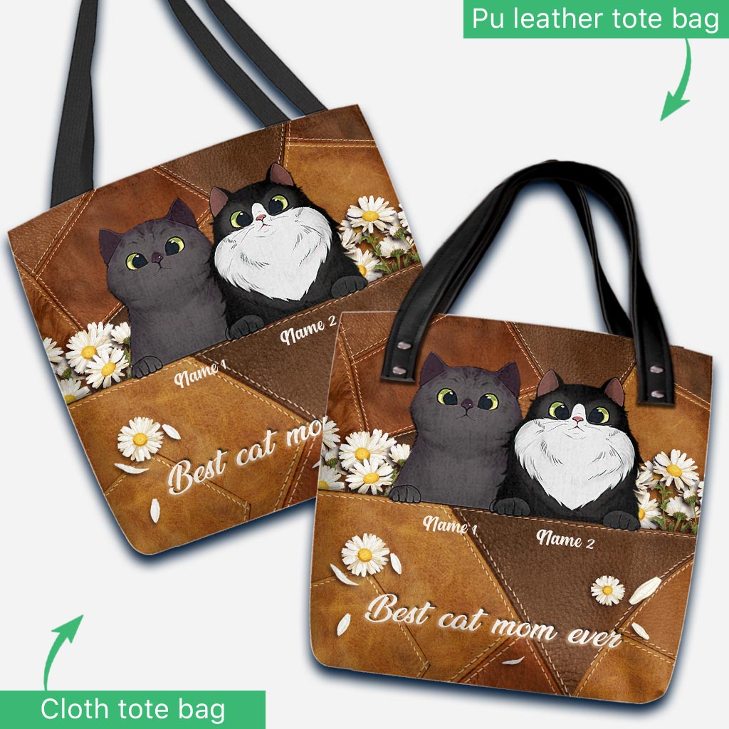 Personalisierte Tragetasche „Beste Katzenmama aller Zeiten“